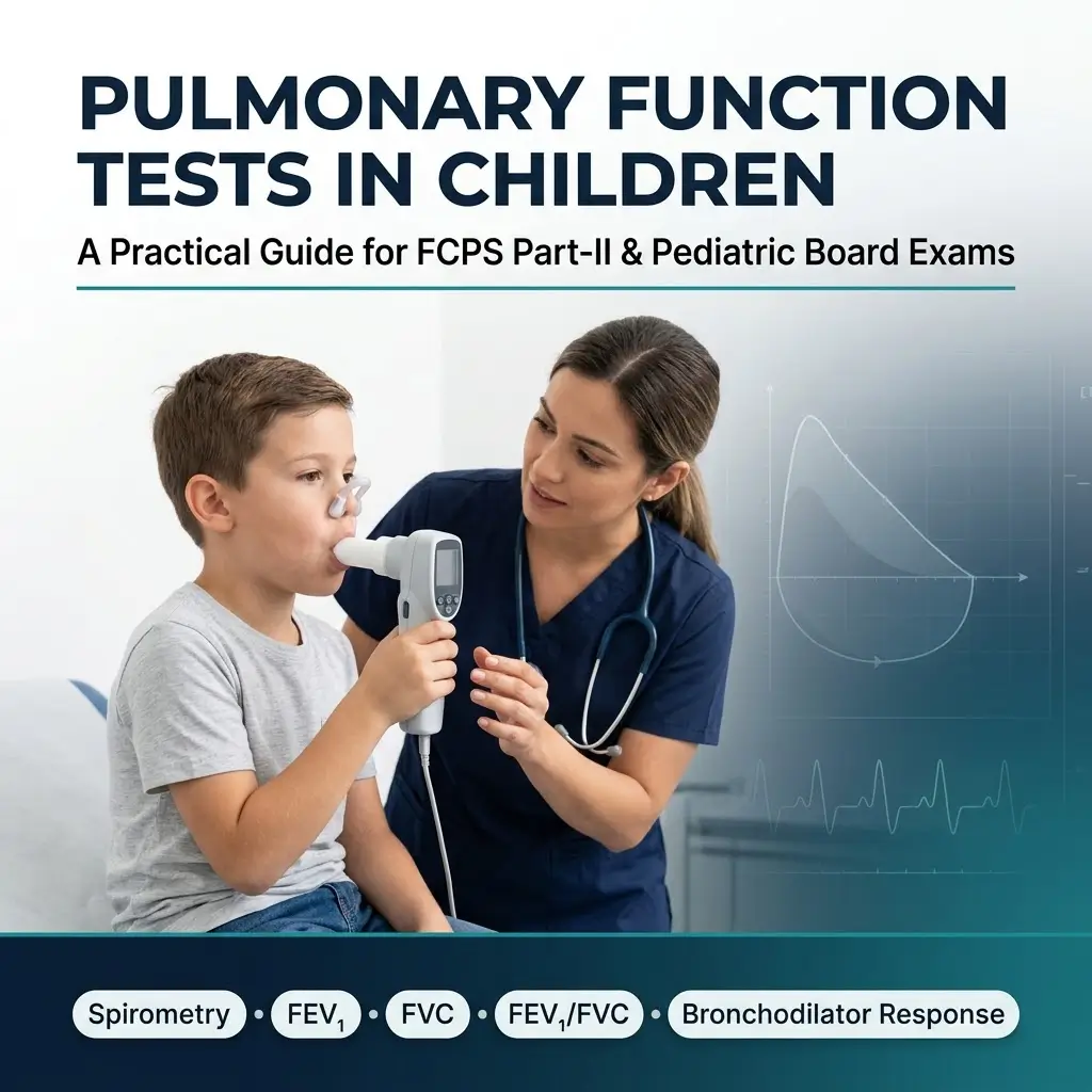 Spirometry pattern in asthma pediatric MCQ with answer options